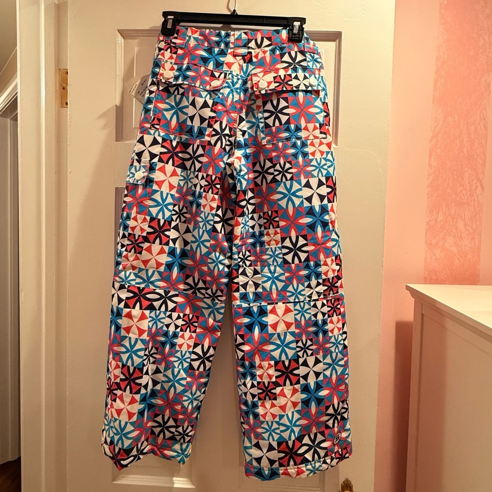 Slalom Colorful Geometric Pattern Ski Pants